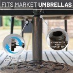 Adjustable 26lb Cast Stone Umbrella Base - Bronze