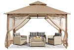 ABCCANOPY 10x12 Patio Gazebo with Mosquito Netting