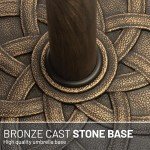 Adjustable 26lb Cast Stone Umbrella Base - Bronze