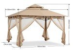 ABCCANOPY 10x12 Patio Gazebo with Mosquito Netting