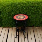 Elevon 14 Inch Round Ceramic Accent Table