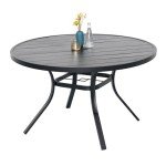 Virvla 48" Outdoor Round Dining Table for 6