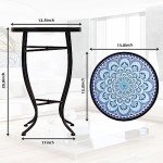 Elevon 14 Inch Round Ceramic Accent Table