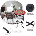 Elevon 14 Inch Round Ceramic Accent Table