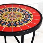Elevon 14 Inch Round Ceramic Accent Table