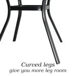 Virvla 48" Outdoor Round Dining Table for 6