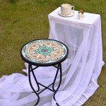 Elevon 14 Inch Round Ceramic Accent Table