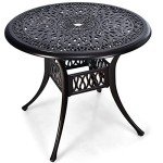 Tangkula 36-Inch Round Patio Dining Table
