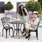 25" Round Antique Cast Aluminum Patio Dining Table