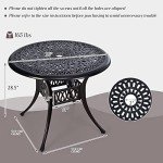 Tangkula 36-Inch Round Patio Dining Table