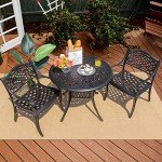 Tangkula 36-Inch Round Patio Dining Table