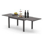 Large Adjustable Patio Dining Table for 6-8