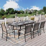 9-Piece Outdoor Dining Set with Extendable Table