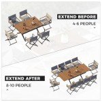 11-Piece Outdoor Dining Set with Foldable Chairs