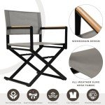 11-Piece Outdoor Dining Set with Foldable Chairs