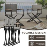 11-Piece Outdoor Dining Set with Foldable Chairs