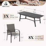 9-Piece Outdoor Dining Set with Extendable Table