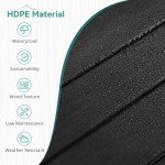 Homenjoy Set of 4 Outdoor Bar Stools, Black