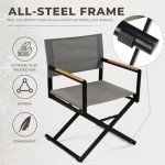 11-Piece Outdoor Dining Set with Foldable Chairs