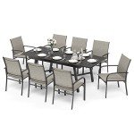 9-Piece Outdoor Dining Set with Extendable Table