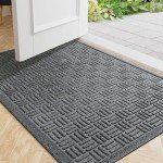 Mibao Non-Slip Outdoor Welcome Mat - Grey