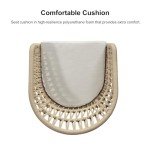 Purple Leaf Outdoor Rattan Counter Height Bar Stools 2-Pack