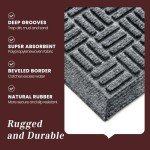 Mibao Non-Slip Outdoor Welcome Mat - Grey