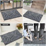 Colorxy Waterproof Non-Slip Outdoor Doormat, Grey