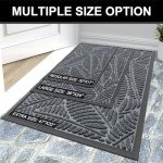 Colorxy Waterproof Non-Slip Outdoor Doormat, Grey