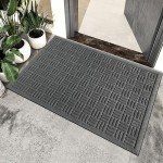 Mibao Non-Slip Outdoor Welcome Mat - Grey
