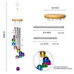 Colorful Outdoor Wind Chimes with Bells and Tubes