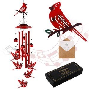 Cardinal Wind Chimes for Outdoor Garden Decor