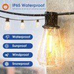 Addlon 100FT Waterproof LED Patio String Lights