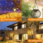 2-Pack Waterproof Solar Lanterns for Outdoor Decor