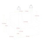 Walker Edison Sorrento Acacia Outdoor Loveseat with Cushions