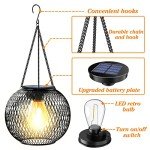 2-Pack Waterproof Solar Lanterns for Outdoor Decor