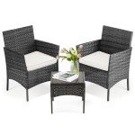 3-Piece Wicker Patio Furniture Set for Outdoors