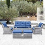 Belord 3-Seater Outdoor Wicker Sofa Set