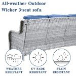 Belord 3-Seater Outdoor Wicker Sofa Set