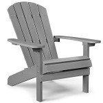 Grey Plastic Weather Resistant Adirondack Chair