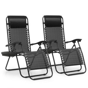 MoNiBloom Outdoor Folding Zero Gravity Lounge Chairs
