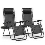 MoNiBloom Outdoor Folding Zero Gravity Lounge Chairs