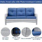 Belord 3-Seater Outdoor Wicker Sofa Set