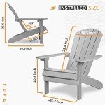 Grey Plastic Weather Resistant Adirondack Chair