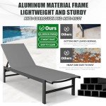 Aluminum Adjustable Chaise Lounge Chairs - Set of 2