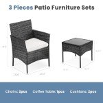 3-Piece Wicker Patio Furniture Set for Outdoors