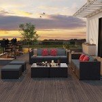 All-Weather Wicker Rattan Patio Sofa Set