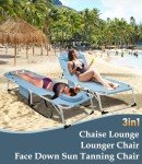 ABORON 4-in-1 Heavy Duty Folding Lounge Chair