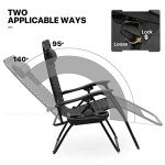 MoNiBloom Outdoor Folding Zero Gravity Lounge Chairs