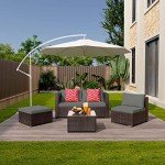 All-Weather Wicker Rattan Patio Sofa Set